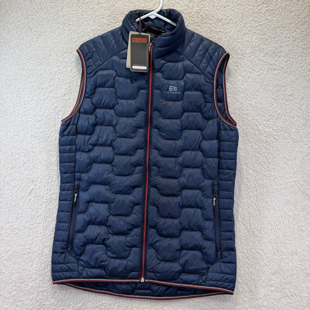Elevenate E11 Motion Vest Mens M Navy Thermore Insulated Puffer Ski Vest w/Tags